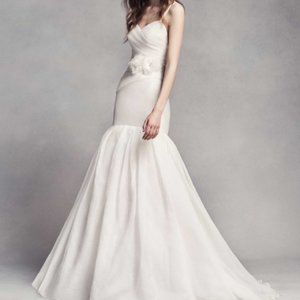 White by Vera Wang Organza Mermaid Wedding Dress